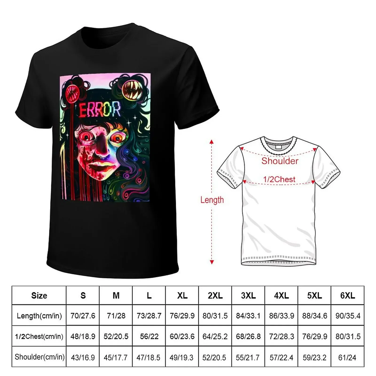 Error T-Shirt shirts graphic tees blacks vintage t shirt men