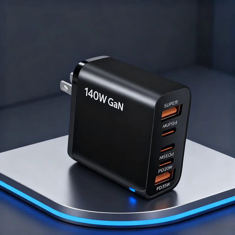 140 واط 5IN1 نيتريد الغاليوم شاحن متعدد المنافذ شحن سريع الاتحاد الأوروبي/الولايات المتحدة القياسية محول شاحن لشاومي آيفون هواوي 2026 جديد #6