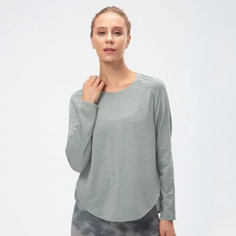 Lemon Yoga Long Sleeve Top Women Fitness Shirt Womens Clothing Top Breathable Outdoor Jogging Workout Blouses Sportswear T-shirt