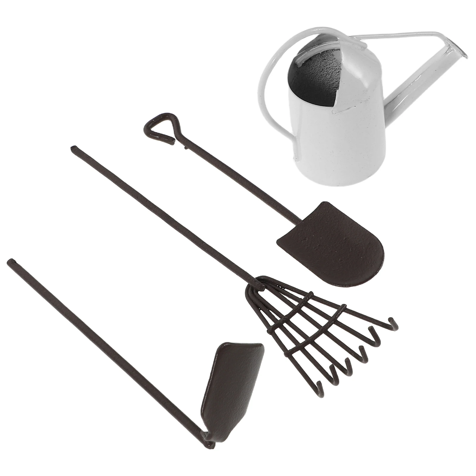 

1 Set Mini Rake Miniature Gardening Metal Mini Dollhouse Accessories Succulent Care Kit Realistic Garden Decoration Tools For