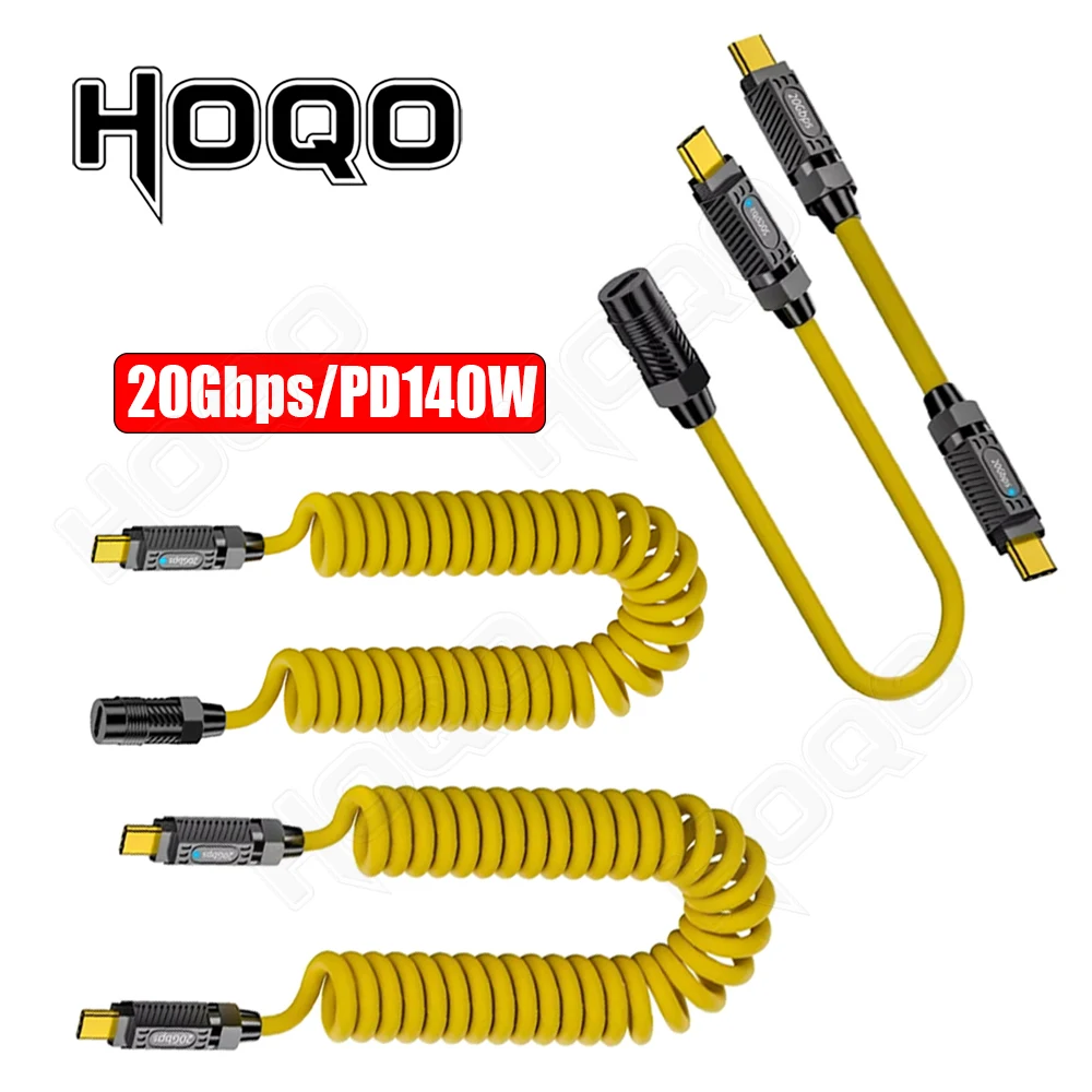8K 140W 20Gbps Type-c Cable 140W Power Delivery Strech USB C Cable Fasting Charging Data Transmission Cable 8K Audio Video Cord