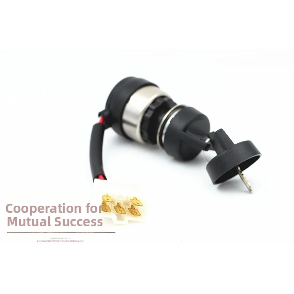Lock Cylinder Ignition Key Switch for 178F and 186F Air-Cooled Engines Supporting Standard Five-Wire Electrical Connection Setup