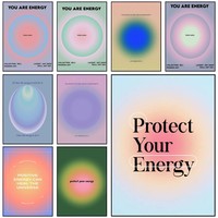 Aura Energy Law Of Attraction Art Abstract Gradient  Poster Paper Print Home Bedroom Entrance Bar Cafe Art Painting Decoration