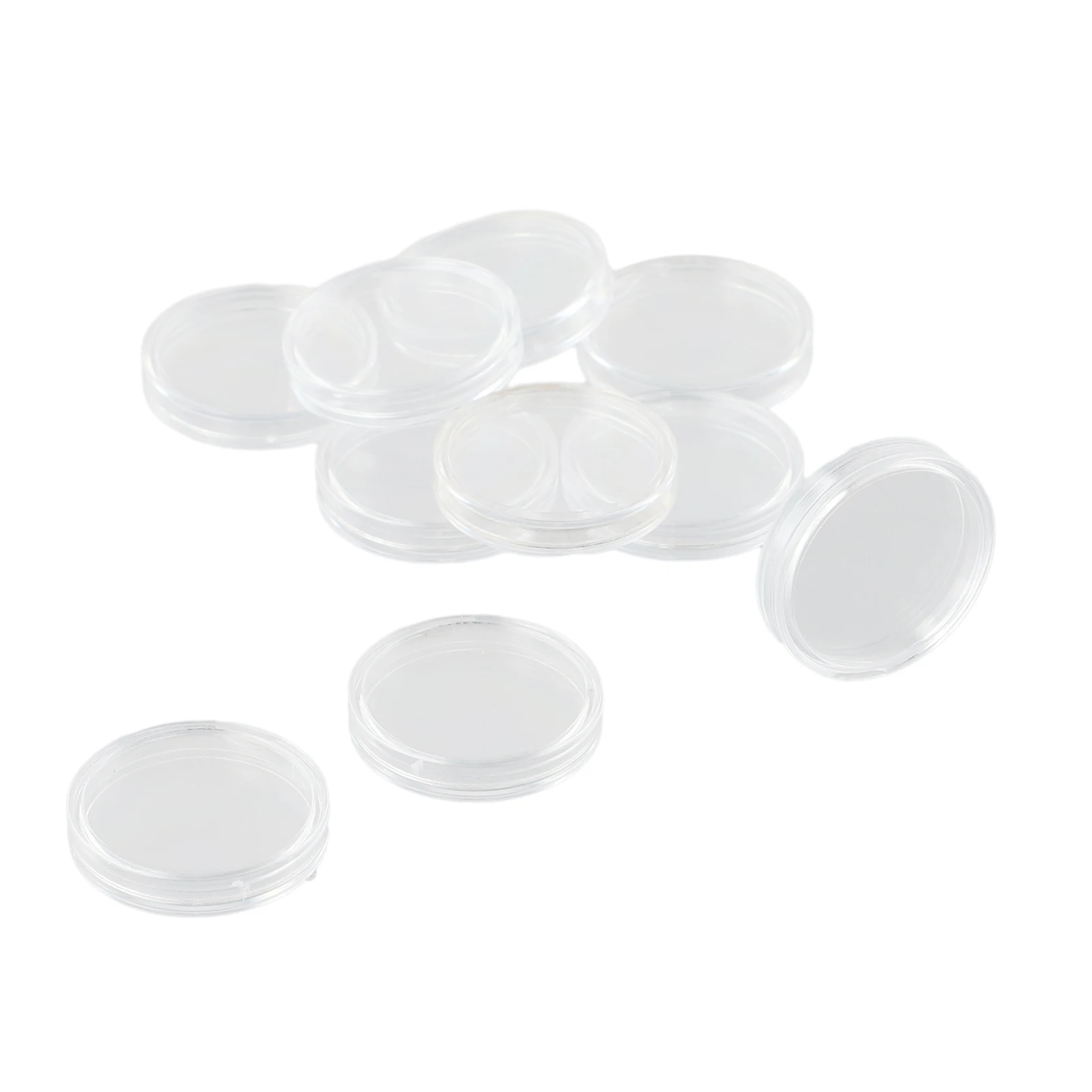 Accessories Coin holder Boxes Case Collection Container Plastic Protection Security Storage Transparent 100pcs