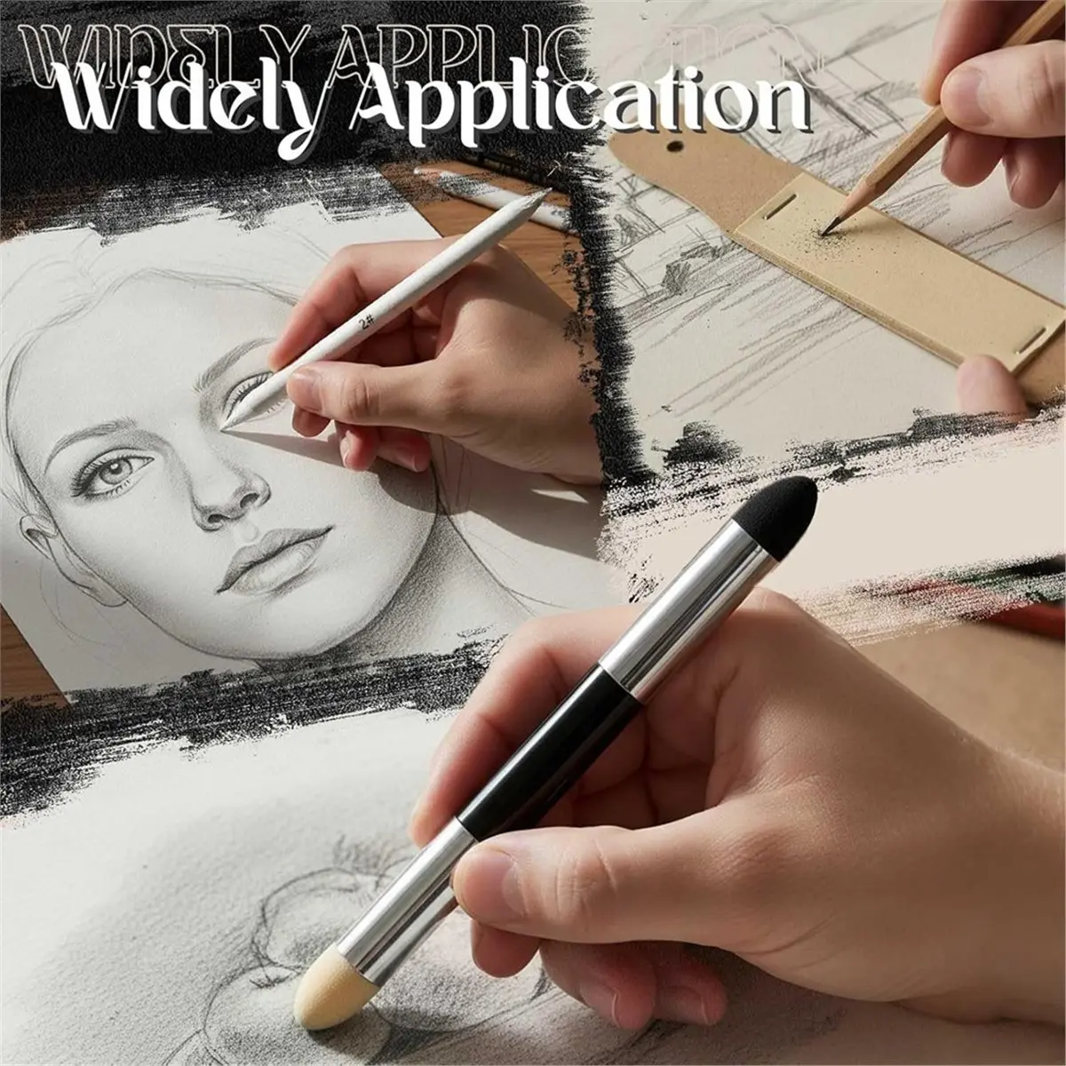 10 Drawing Blending Kits 60 Blending Stumps and 20 Sponge Tools 10 Sandpaper Pointer Drawing Art Bulk for Schools Art