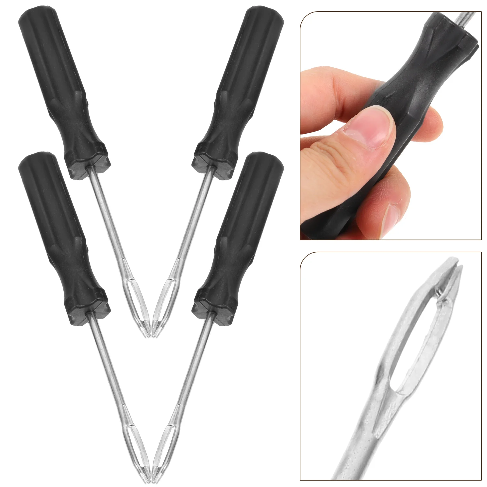 

4pcs Plug Auto Patch Car Tire Repair Tool For Atv Motorcycle Flat Tire Emergency Road Repair Tool Heavy Duty Sturdy Metal