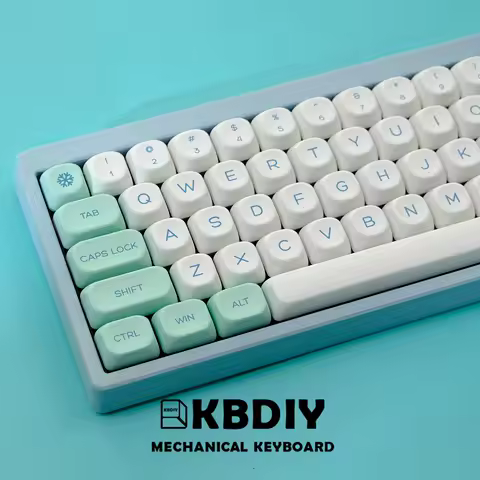 KBDiy KOA Keycaps PBT Snow Mountain Keycap Custom Cute for Gming Mechanical Keyboard MAC 138 Keys Caps Similar MOA for GMK75 67