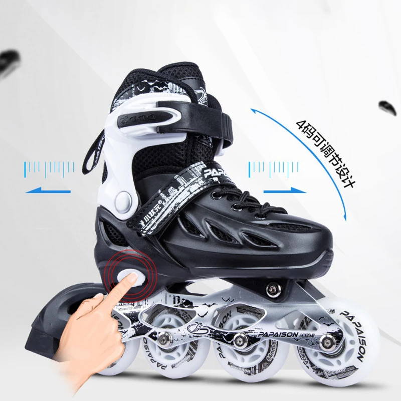 Adjustable Inline Roller Skate Shoes Professional Flashing Sliding Sneaker Outdoor Racing Speed Skating 4 Wheels Shoes Gifts