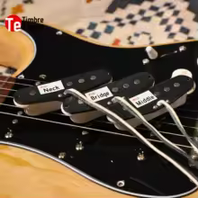 54s Style Alnico 5 Single Coil Pickups SSS Set for ST style electric guitar, Black Fiber Bobbin, Push Back Cotton Thread, N/M/B
