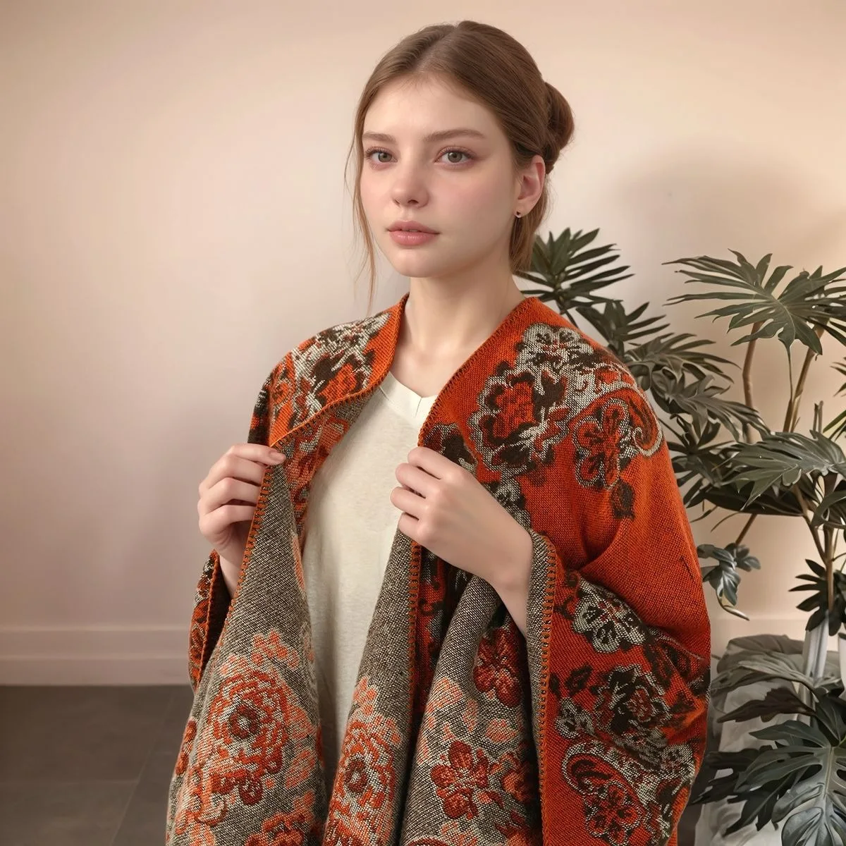 

Вязаные шали, толстые кашемировые шали из пашмины, кардиган с вышивкой, хиджабы, длинные шали с цветочным принтом нации, одеяло, мягкие шарфы, накидки