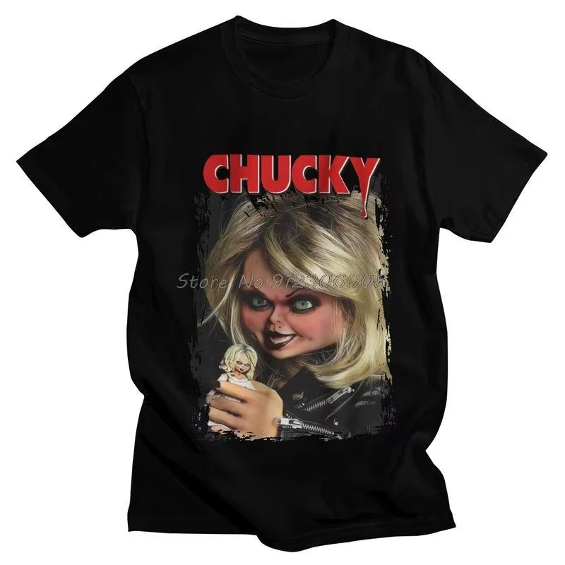 Camiseta con gráfico de película de terror Childs Play 2026, camiseta de Tiffany Bride Of Chucky, camiseta de Hip Hop, camisetas de algodón, ropa de calle Harajuku