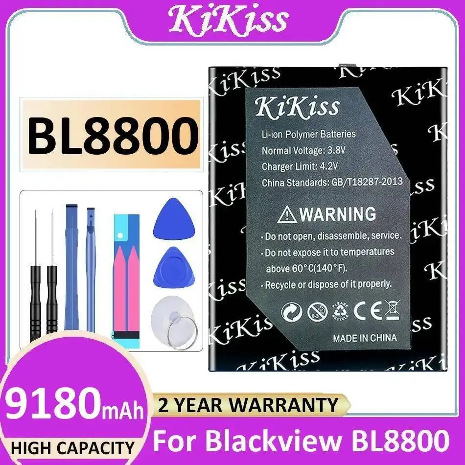 

Для Blackview BL8800 Премиум Сменный 9180 мАч Надежный источник питания Аккумулятор для мобильного телефона