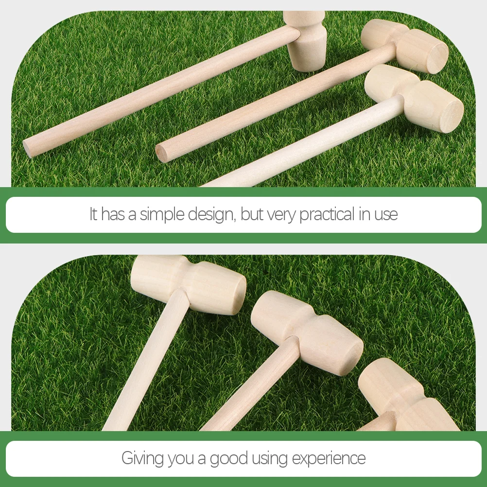 15 Pcs Funny Construction Toys Small Hammer Wooden Mallet Puzzle Child Pounding