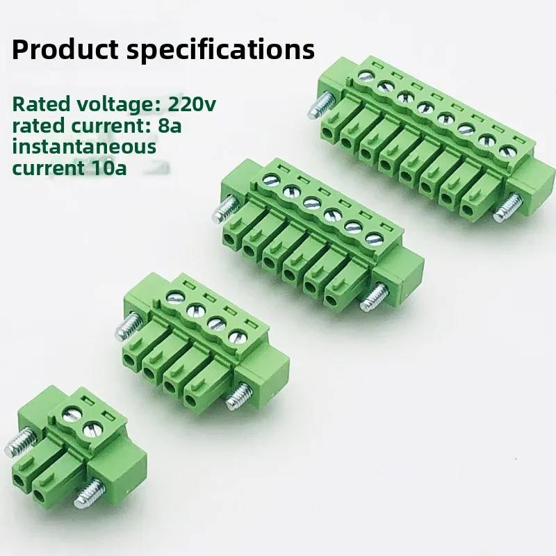 

15EDG3.5mm pluggable terminal block with flange plug screw fixing copper environmental protection EDGKM3.81MM