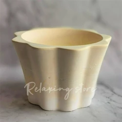 Creative Flowers Vase Silicone Mold Large Size Cement Flowerpot Gypsum Plant Pot Mould Plaster Storage Jar Home Decoration Mold