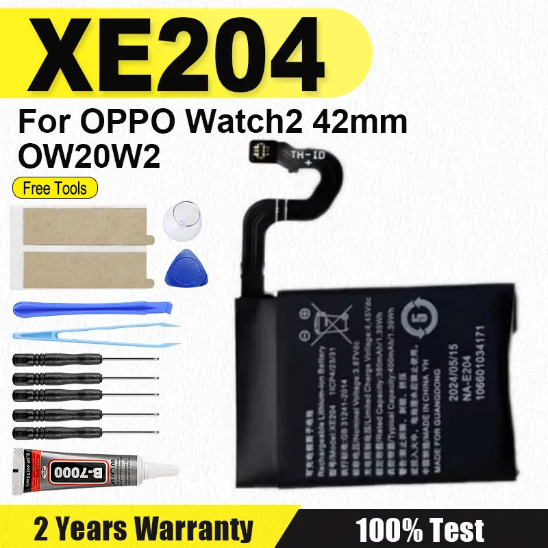 

Новый аккумулятор XE204 360 мАч для часов OPPO Watch2 OW20W2 42 мм + бесплатные инструменты