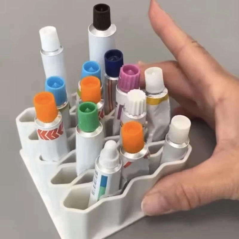 1 PCS Ointment Storage Box Ointment Desktop Storage Device 32 Compartments Storage Durable Sturdy Space Saving Storage Rack
