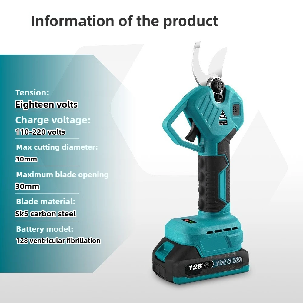 30 مللي متر فرش اللاسلكي المقلم الكهربائي تشذيب القص كفاءة شجرة الفاكهة بونساي تشذيب فروع القاطع لماكيتا