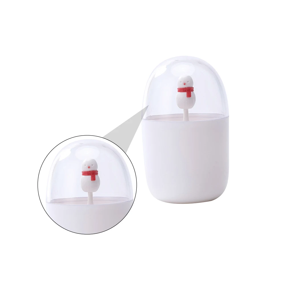 

2 pcs Christmas Tree Snowman Toothpick Box Abs Material With Lid For Kitchen Storage Home Decor Holiday Party Cotton Swabs