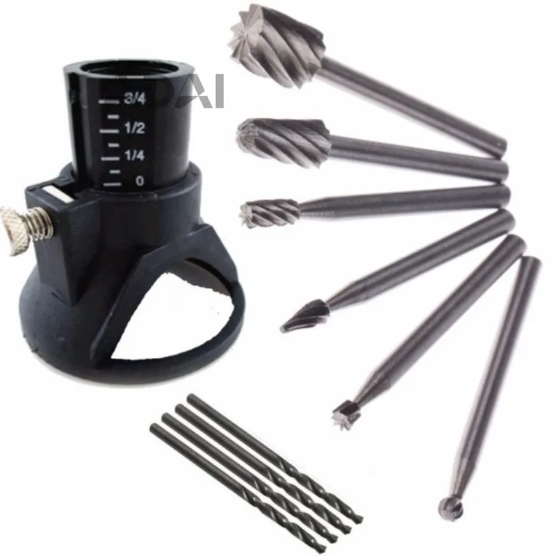 

Набор из 6 роторных фрез и насадок для фрезерования, включая 7 и 11 позиционеров для электрических шлифовальных машин и насадки для формирования пончиков.