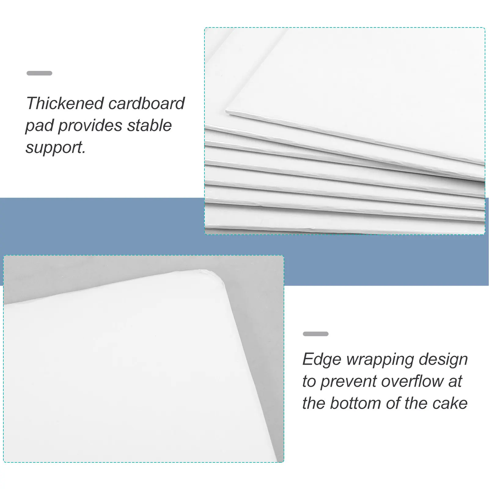 

10Pcs Cake Boards Square Thickened Sturdy Paper Cake Display Board Dessert Plate Party Serving Tray Cupcake Display Holder