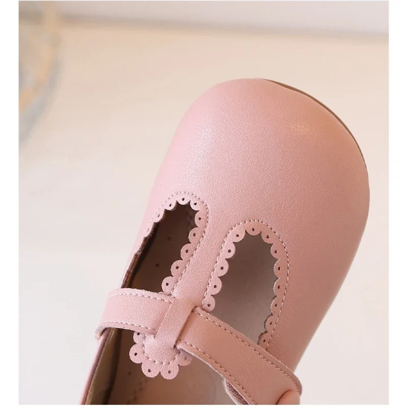 Autumn Spring Fashion Baby Girls Ballet Dance Shoes Soft Leather Beautiful Lace Children Casual Shoes Kids Flats