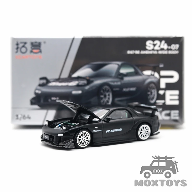 

Xcartoys x POP RACE 1:64 RX7 RE AMEMIYA WIDE BODY серый металл S24-07 Литая под давлением модель автомобиля