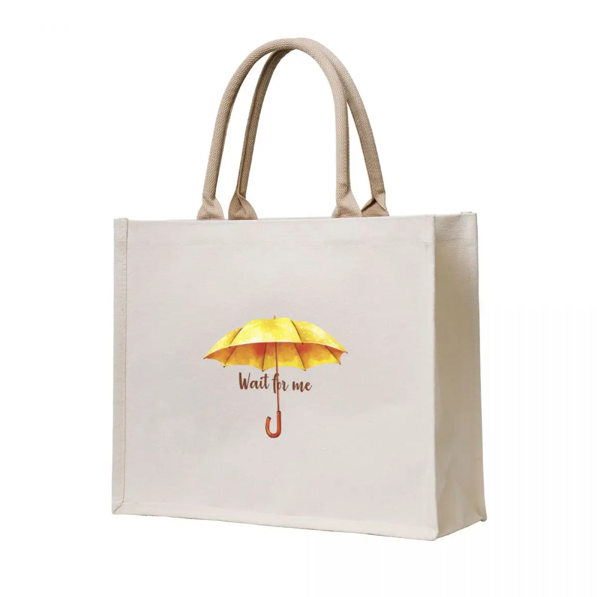 

How I met your mother - Wait for me, Yellow Umbrella Tote Bag shoping bag shopping trolley bag tote university Custom