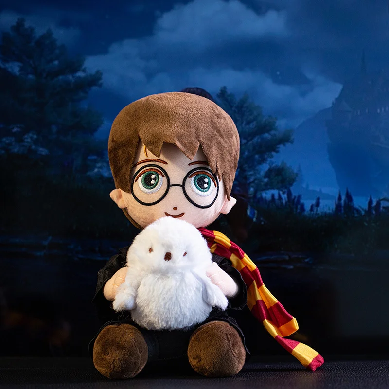 لعبة هاري بوتر اللطيفة من القطيفة دمية كاواي هاري بوتر مع وشاح وبومة ناعمة محشوة لهدايا عيد الميلاد للأولاد والبنات #5