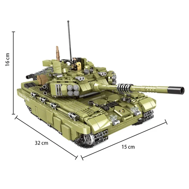 New Arrival WW2 Military Tanks Model Crossing The Battlefield Series Series DIY Toys Building Blocks Gift For Boys