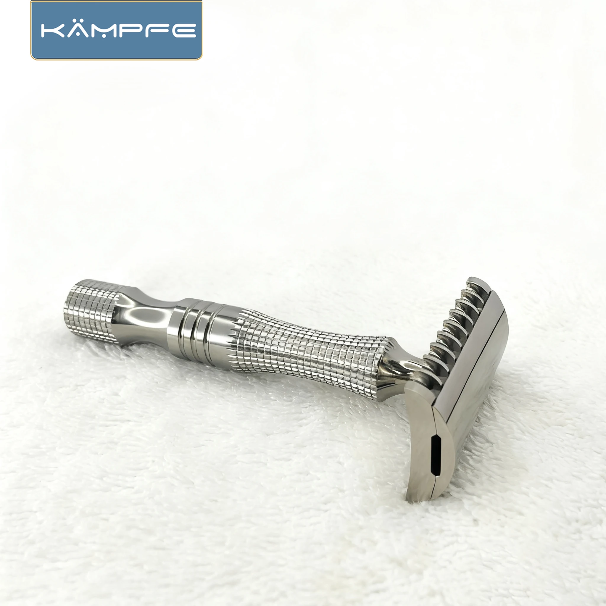 KAMPFE Titanium Wet Shaving Double Edge Safety Manual Razor Gift 5 Replacement shaver Blades Travel Razor Trimmer for men