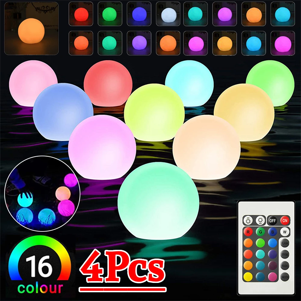 

Светящийся шар для бассейна, светодиодный светящийся шар, ночник, IP68, водонепроницаемый напольный уличный светильник для газона, свадебная вечеринка, праздник, домашний декор