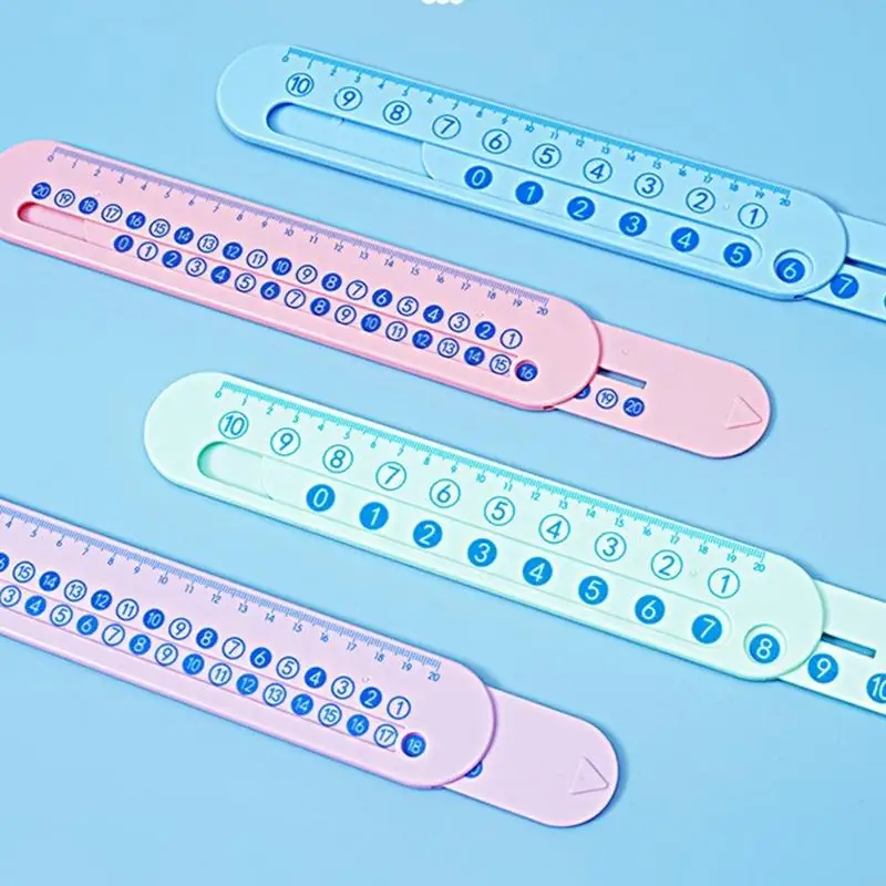 77JC Multifunctional Math Mathematics Ruler Plastic Geometry Measuring Ruler For Technical Sketching Engineering Drawing