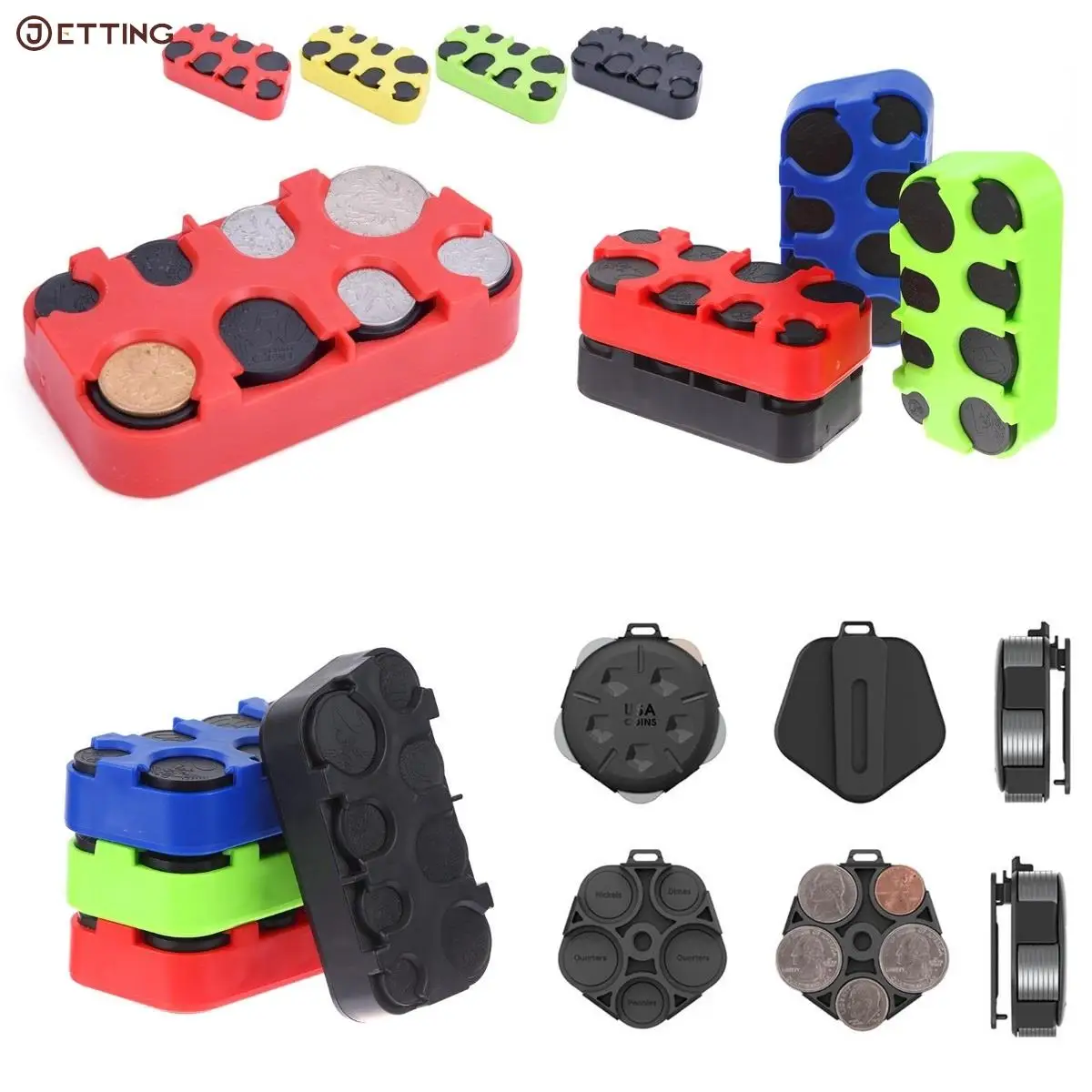 플라스틱 동전 수집 지갑 정리 홀더, 버스 택시 자동차 동전 교환기 홀더, 미니 유로 동전 디스펜서 동전 상자, 신제품