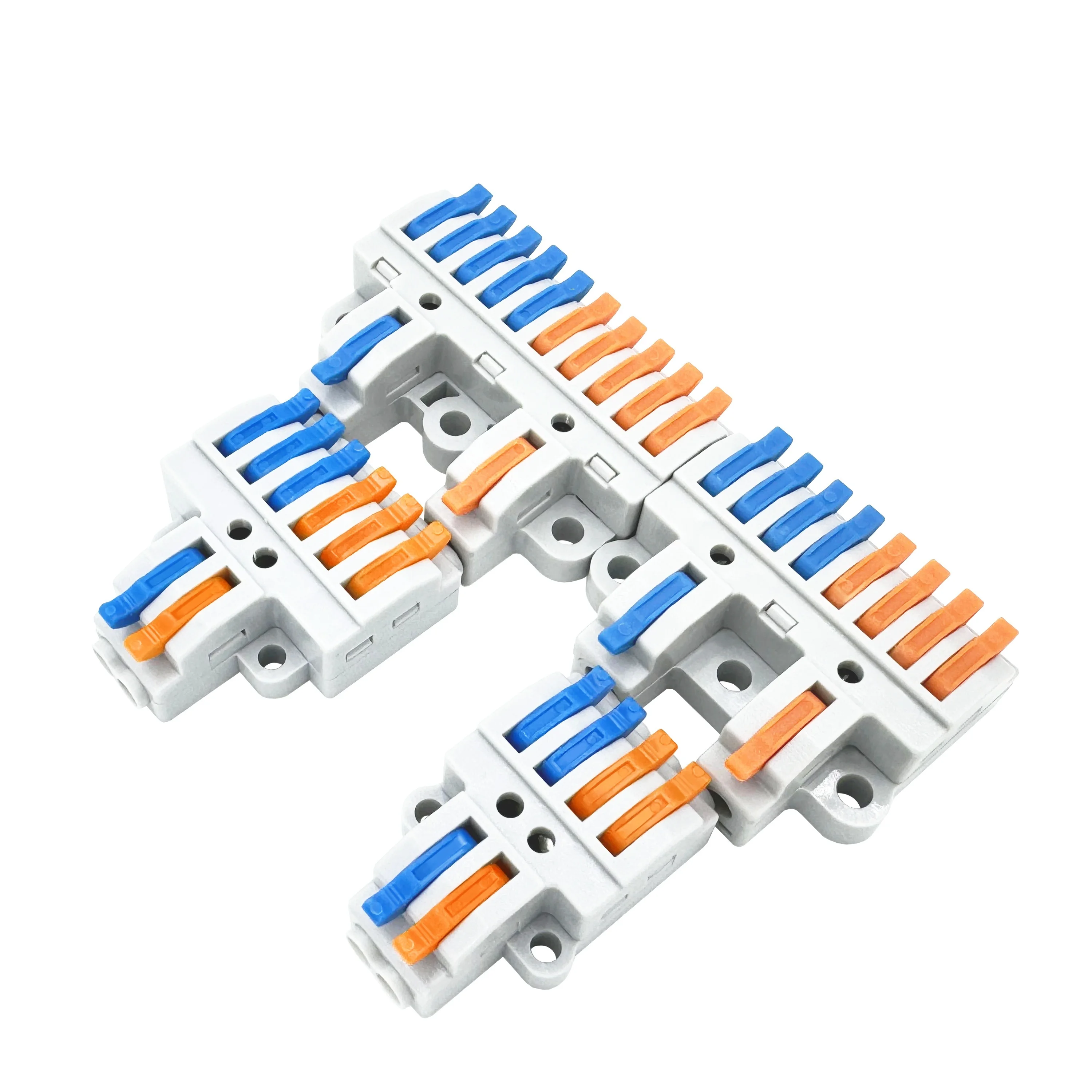 1 in Multiple Out,Fast Electrical Connectors Universal Compact Splitter Wiring Cable Connector Push-in Terminal Block