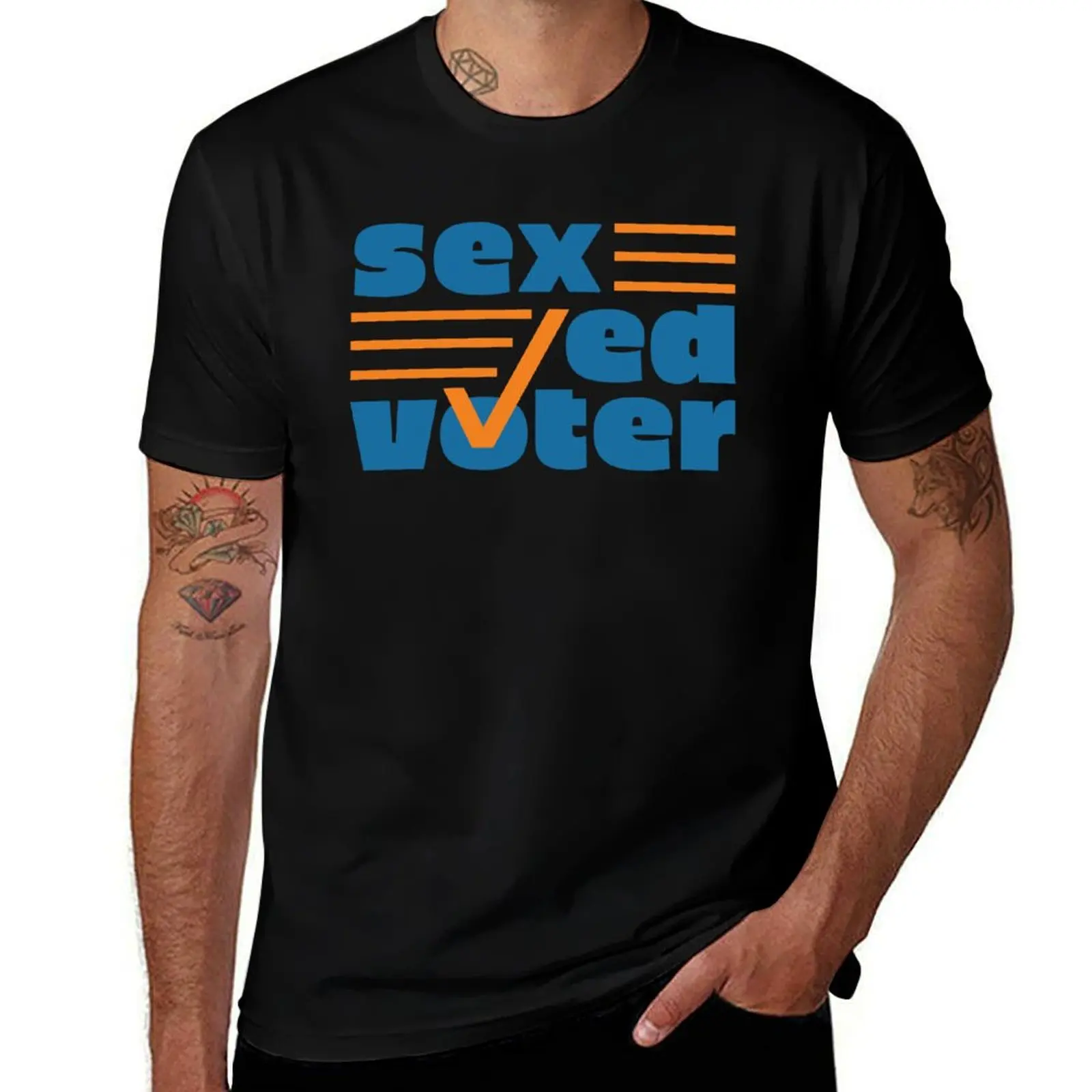 Sex Ed Voter (Bold Logo) T-Shirt Active Wear Sports T-Shirt for Men