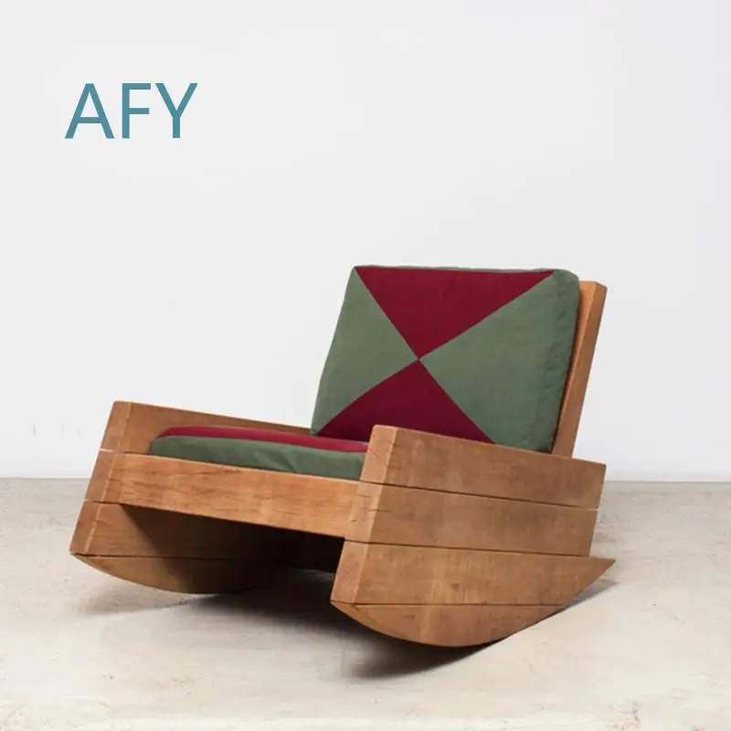 for Lazyboy Lounge Chair for Relaxing Comfort Frame Rest Wooden Living Room Floor Chair Modern Silla Lujo House Accessories