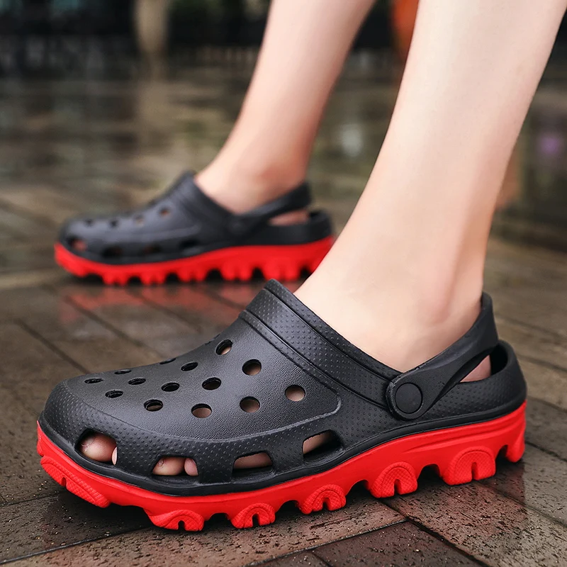 Summer large size men and women sandals high quality outdoor beach shoes men comfortable dual-use indoor home slippers 36-51