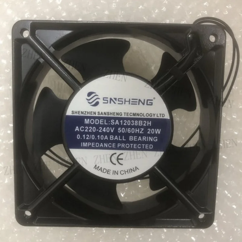

Y 1 PCS New FOR SNSHENG SA12038B2H 220V 20W 0.12/0.10A 2 Wire cooling fan # QW.