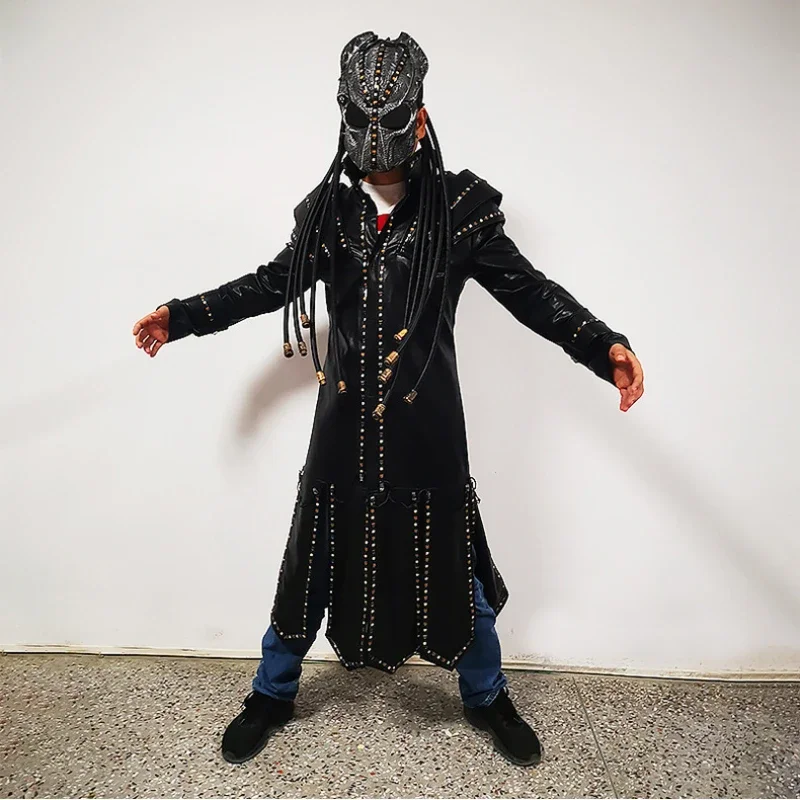 Светодиодный полноцветный светящийся костюм робота, шлем с черепом, креативный костюм, атмосфера, сценический костюм, вечерние костюмы для DJ-бара, шоу, одежда