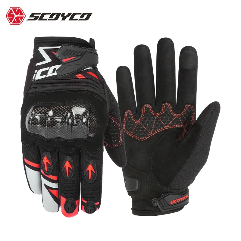 Motorcycle Gloves Summer Breathable Touch Screen Anti-Fall Anti-Shock Motocross Gloves Racing Riding Protection Motorbike Gloves