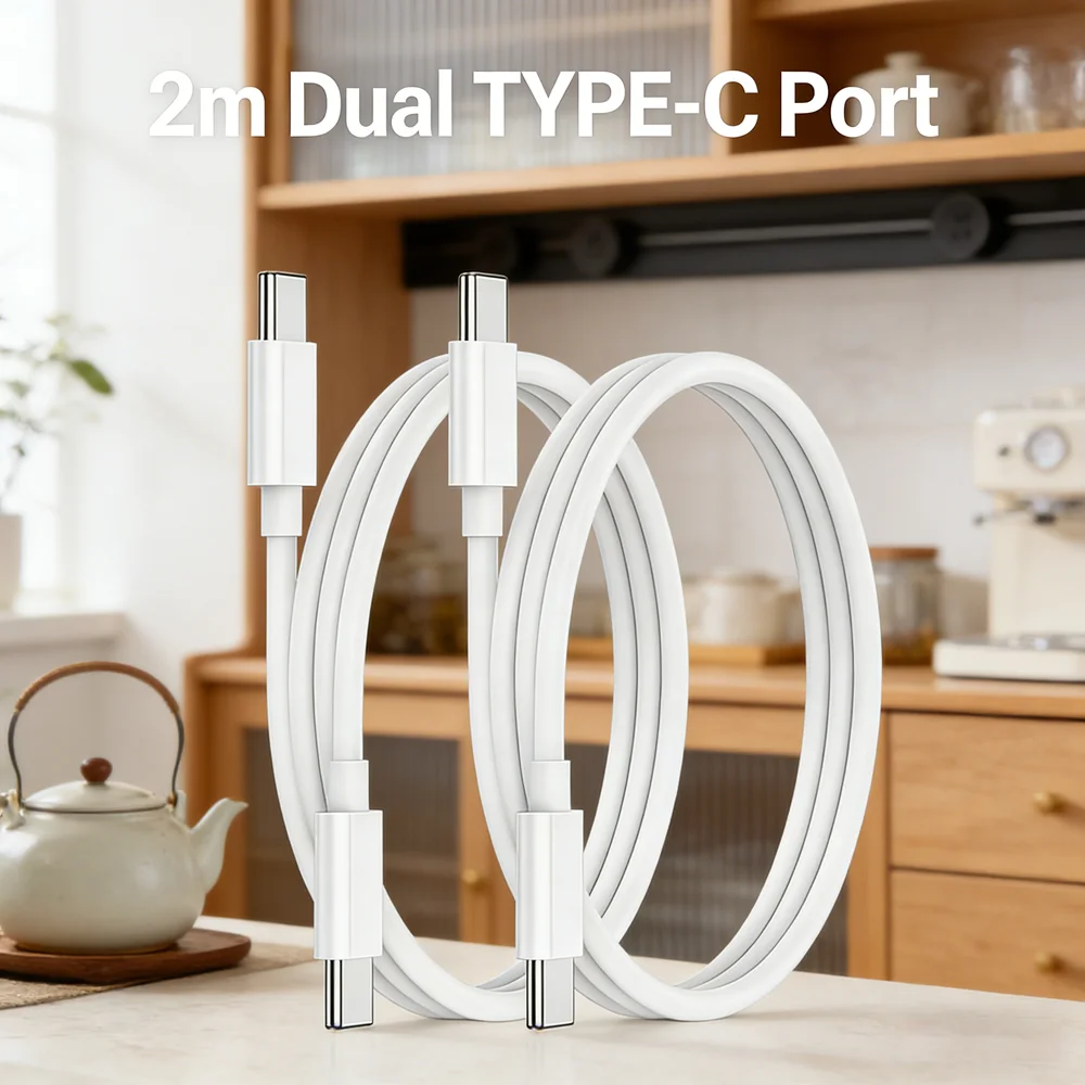 White 2-Pack 2M Usb…