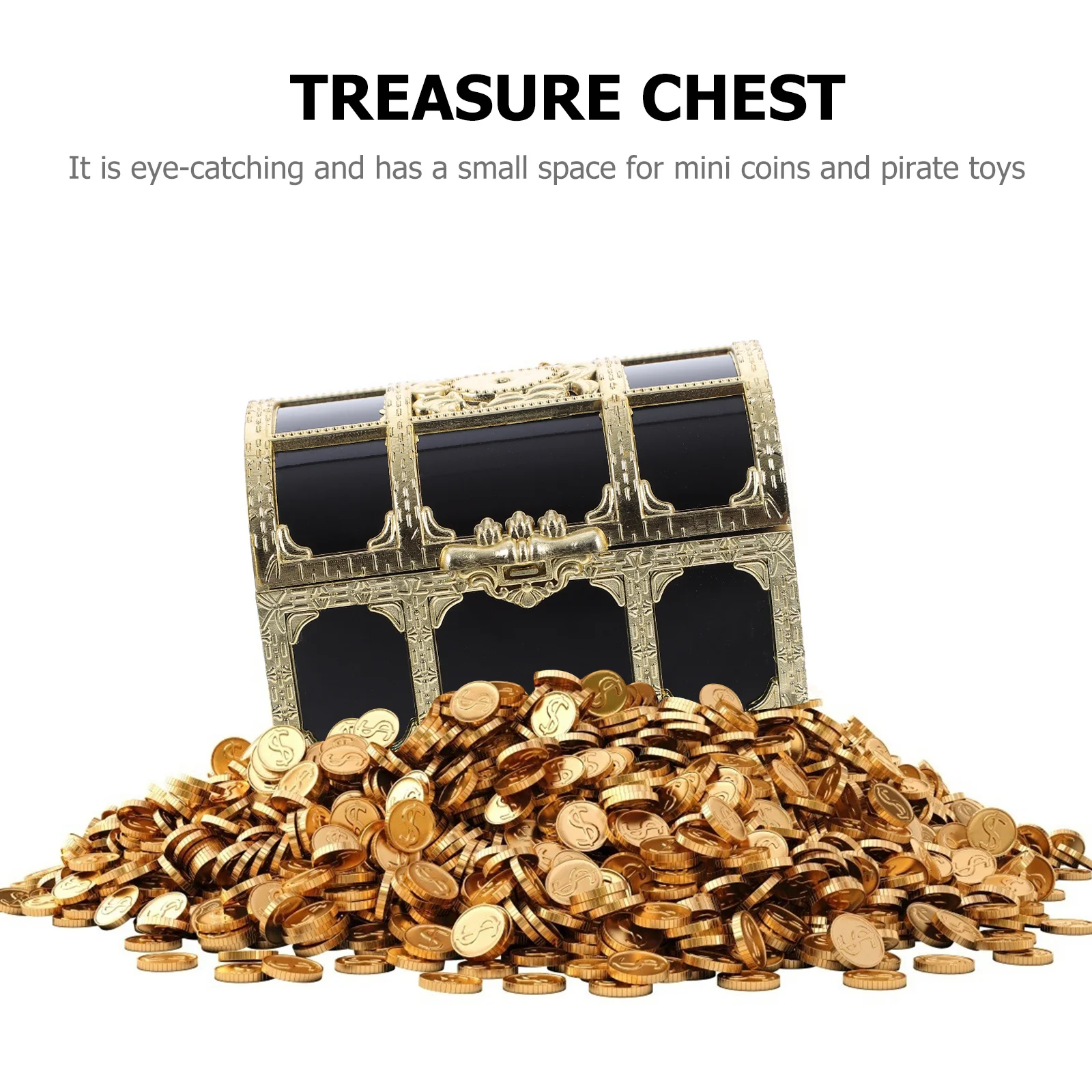 

12pcs Pirate Candy Boxes Mini Treasure Chests Plastic Storage For Party Decor Kids Cake Centerpieces Supply Case