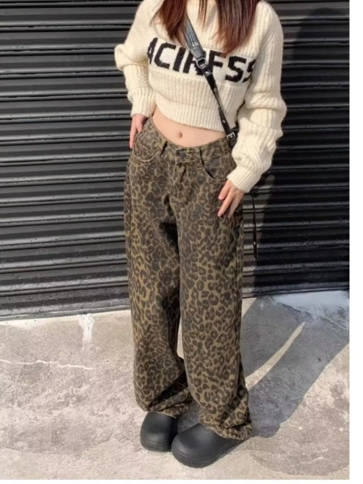 American Sle Yellow High Waist Loose Women's Jeans Spring New Loose Wide Leg Straight Long Trousers Faionable