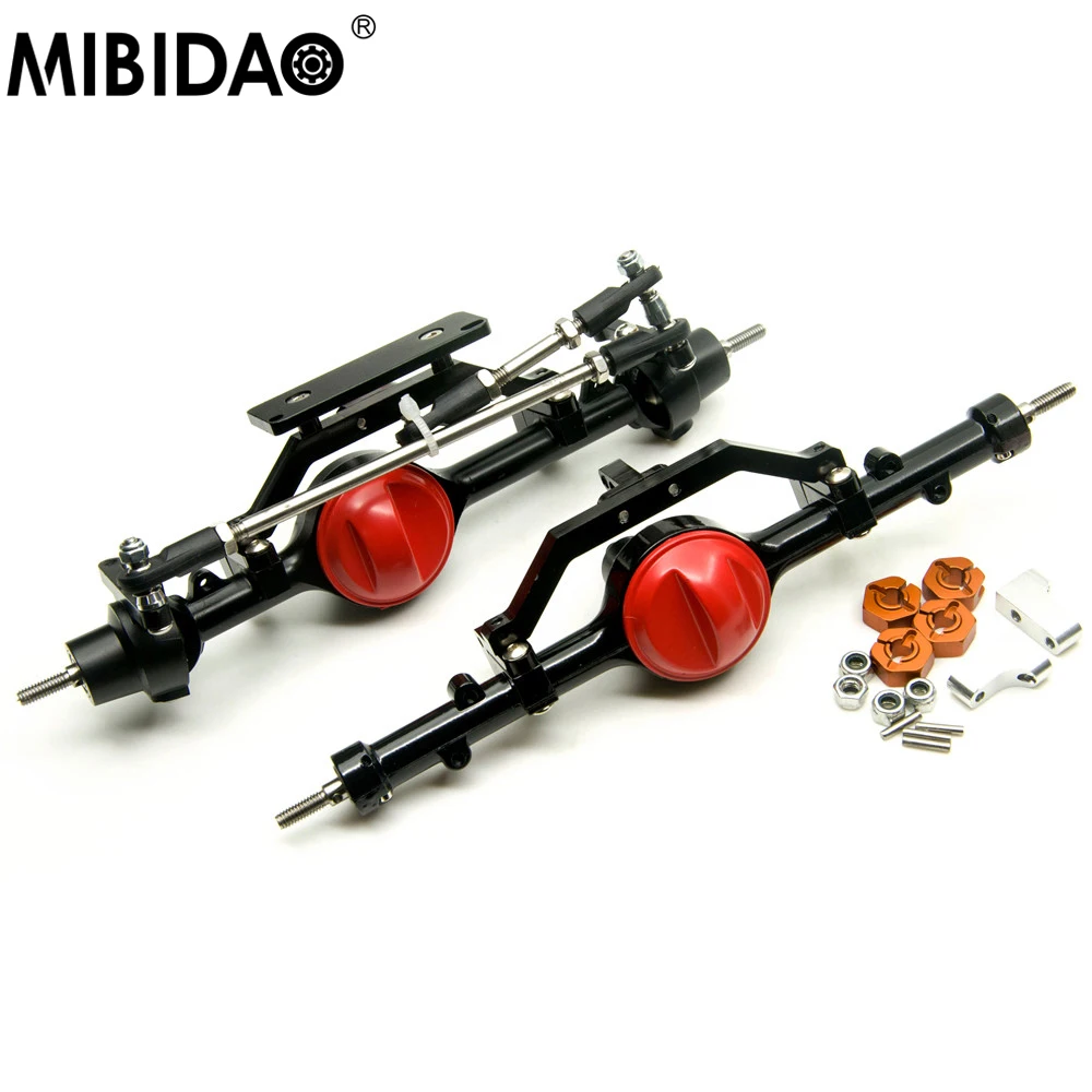 

MIBIDAO Metal Complete Axle Front & Rear Straight Axle For 1/10 D90 RC Crawler Car Upgrade Parts