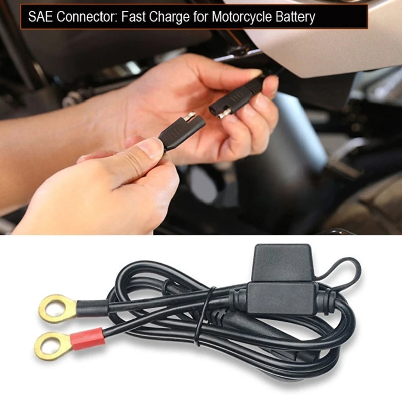 12V Cable Fits for Motorcycle Battery Terminal To SAE Quick Disconnect Cable Motorcross Battery Output Connector