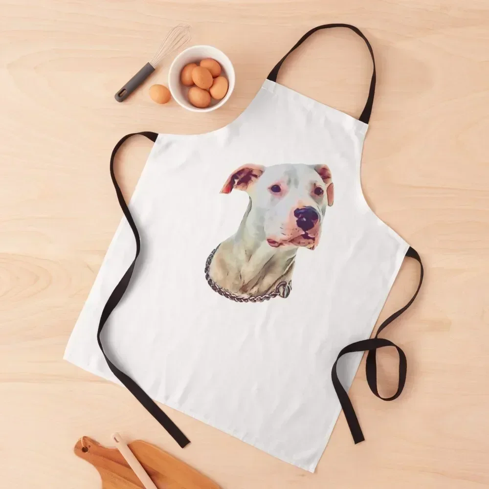 

Young Cartoon Dogo Argentino Head design Apron Salon Kitchen Handle For Women Household Items Kitchen Kitchen Man Apron