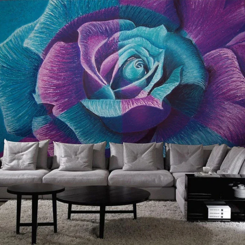 

Custom Photo Wallpaper 3D Creative Rose Flower Wall Art Mural Bedroom Study Dining Room Living Room TV Backdrop Papel De Parede