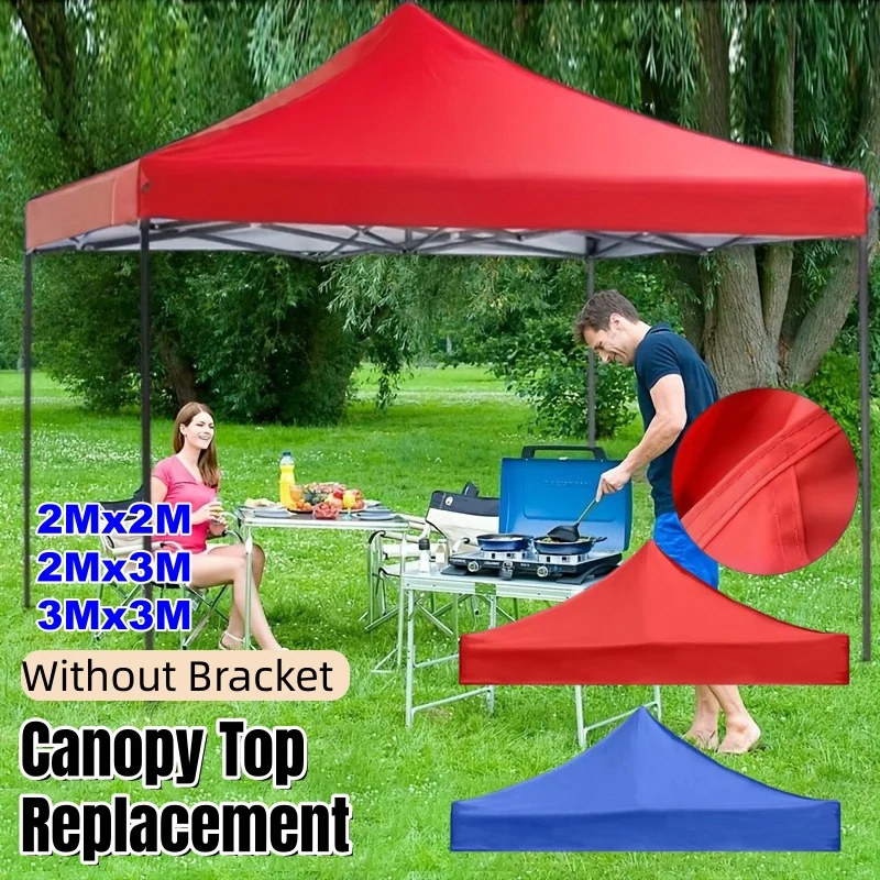 Four-Corner Tent Cloth Patio Rainproof Pavilion Replace Gazebo SunShade Net Awning Canopy Top Cover Replacement Without Bracket