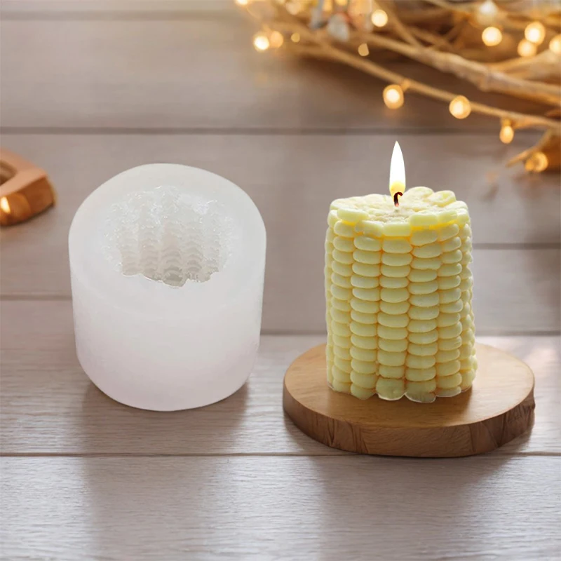 Silicone Corn Mold for Chocolate Ice Cream Mousse Cake; Plaster Fragrance Candle Decoration Mold - view 3